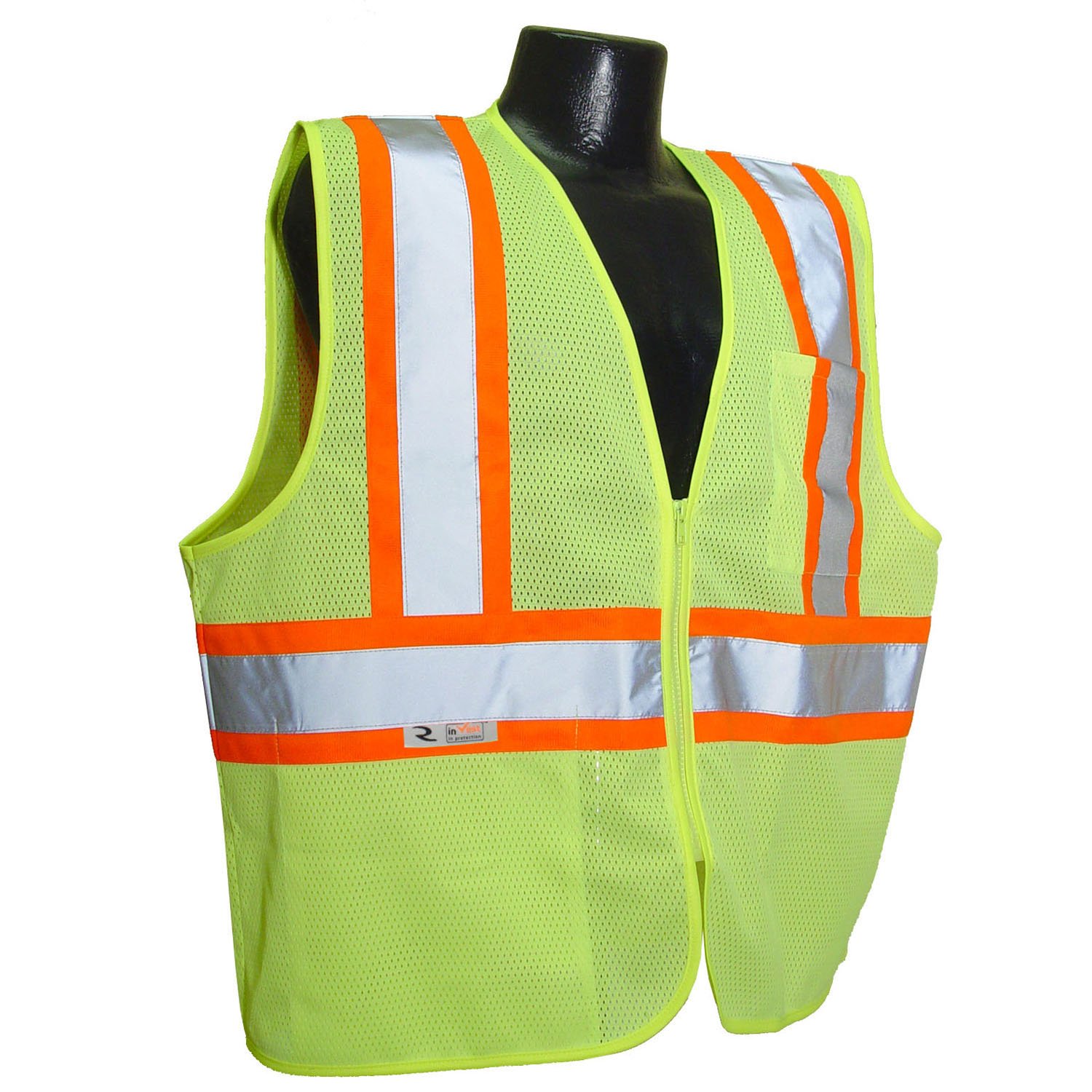 ECONOMY CLASS 2 TWO-TONE MESH VEST GREEN - Class 2 Vests